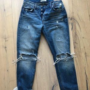 Grlfrnd destressed jeans